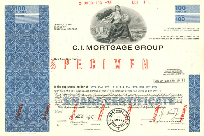 C.I. Mortgage Group - Stock Certificate